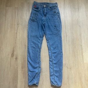 H&M Divided Graffiti Skinny Jeans